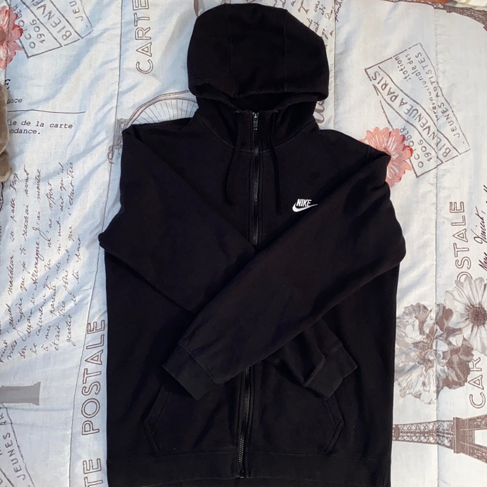 Nike Full Zip-Up Sweater Large Black